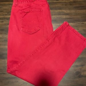 Bandolino Mandie Stretch Red Jeans 24w